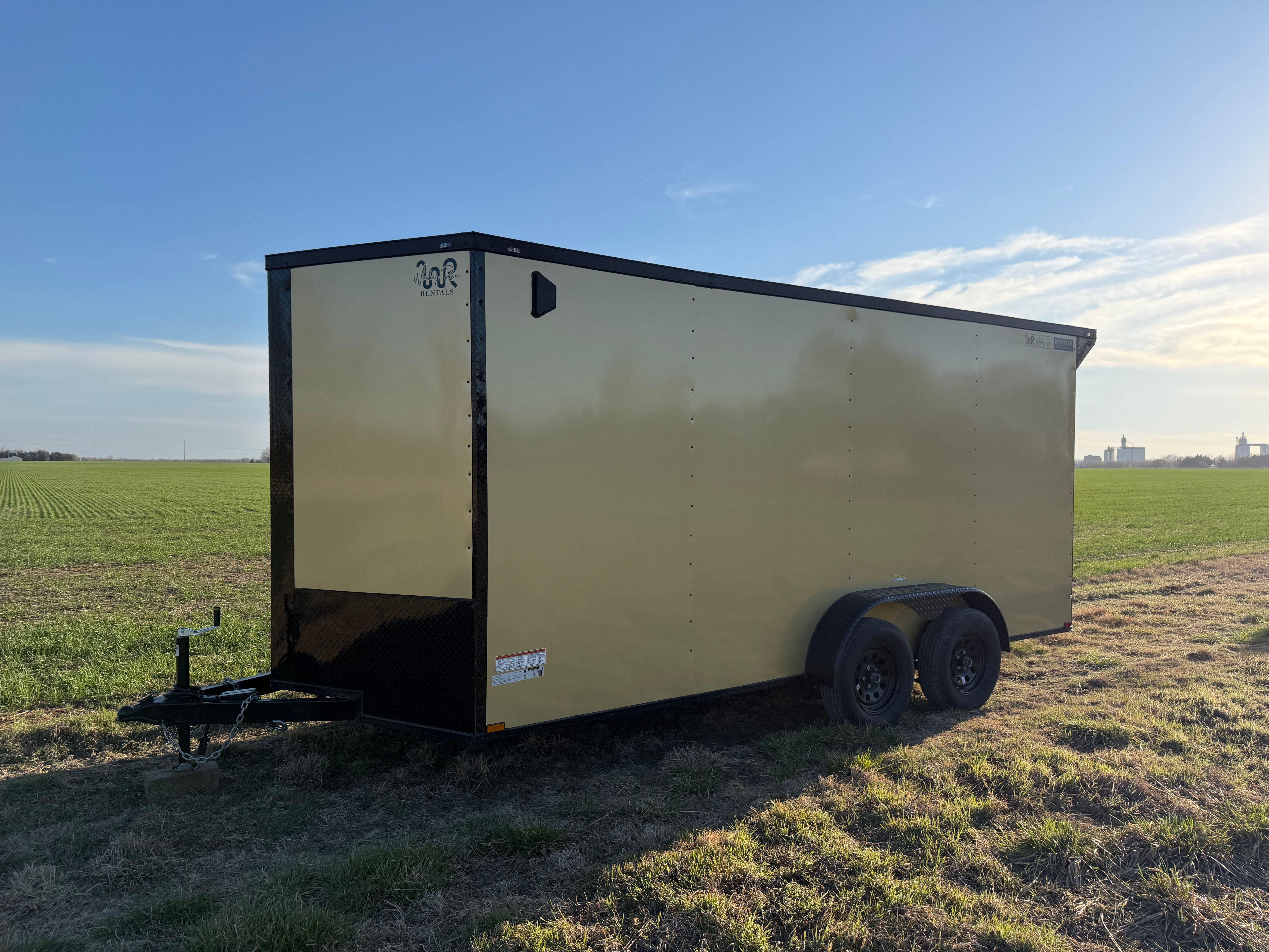 7x16 Enclosed Cargo Trailer w/ Winch - Professional trailer rental for Quality Cargo model with 7,000 lbs GVWR